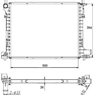 Ford Bantam 1.3i & 1.6i Rocam 2003 Onwards Replacement Radiator