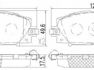 Toyota Yaris 1.0 T1 (1KR) 1.3 T3 (2NZ) 05-11 YARIS 1.8 TS (2ZR) 08-11 Front Brake Pads