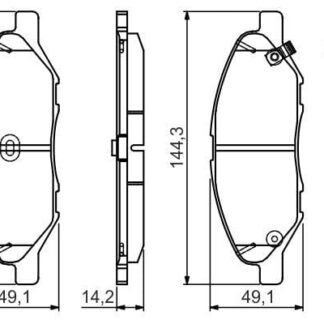 Nissan Tiida 1.6i 16 Valve (HR16DE) & 1.8i 16 Valve (MR18DE) 2006-2014 & Livina 1.6i (HR16DE) 2006 Onwards Front Brake Pads