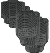 4 Pieces Universal Black Car Rubber Floor Mats